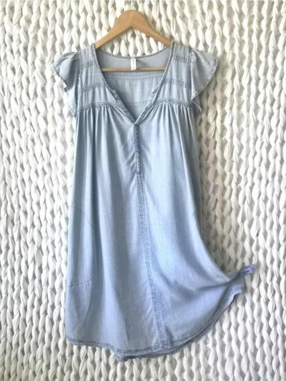 Gentle Fawn 'OLIVIA' DRESS Size M Chambray Lightweight West Coast Scandi